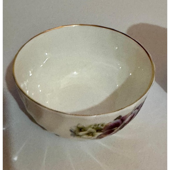 Regency English Bone China Creamer and Sugar Bowl Set Floral Design Gold Trim - Picture 3 of 6